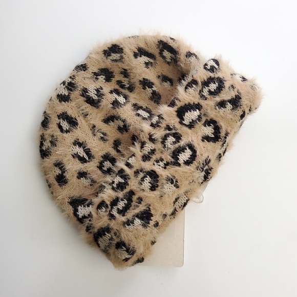 Leopard Print Beanie - "Skully" - Picture 1 of 3